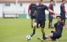Borja Domingo y Jorge Herrando entrenan con el primer equipo de Osasuna