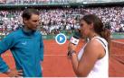 Nadal hace realidad el sueño de un recogepelotas