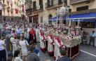 Procesión por las calles de Pamplona con motivo de la celebración del Corpus Christi.