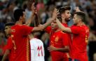 España gana por la mínima a Túnez una semana antes de comenzar el Mundial