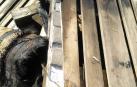 Localizan droga oculta en los palés de un camión que ardió en Arazuri