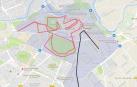 Mapa de las afecciones de tráfico este sábado, 16 de junio.