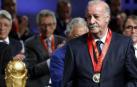 Del Bosque tras recibir la medalla de honor de la FEF.