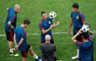 Costa, Nacho y Koke, en el primer once de Hierro