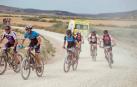 Disputa de la prueba de mountain bike en la Ribera de Navarra.