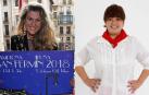 Adriana Eransus, autora del cartel de San Fermín 2018, y Marta Sola, jotera.