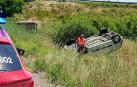 Herida una mujer de 41 años tras volcar su vehículo en la AP-68 a la altura de Cascante
