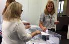 Beltrán deposita su voto para elegir al próximo presidente del PP
