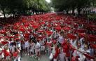 Paseo Sarasate y la Plaza del Castillo se han convertido, además de la plaza Consistorial, en puntos donde celebrar el lanzamiento del cohete