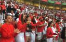 Imágenes del primer encierro de los sanfermines 2018 protagonizado por toros de Puerto de San Lorenzo.