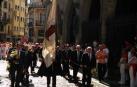 Imágenes de la procesión de San Fermín por las calles de Pamplona, el 7 de julio de 2018.