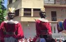Así bailan los gigantes de Pamplona en el Ensanche