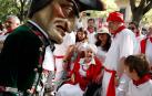 Salida de los gigantes y cabezudos de Pamplona, 7 de julio de San Fermín 2018