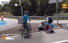 Luis León Sánchez abandona el Tour en ambulancia tras fuerte caída