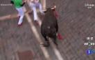 Cogida en el Ayuntamiento en el encierro de este viernes
