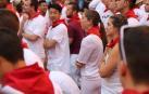Imágenes del séptimo encierro de los Sanfermines de 2018, con toros de la ganadería Jandilla.