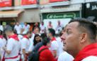 Imágenes del octavo encierro de los Sanfermines de 2018, con toros de la ganadería Miura.