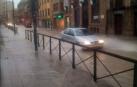 Los comercios del centro de Tafalla, los más afectados por la tormenta