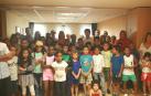 Niños saharauis vistan la Federación Navarra de Municipios y Concejos