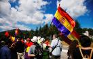 Cruce de insultos en una protesta republicana en el Valle de los Caídos