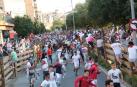 Rápido y accidentado primer encierro en Tudela