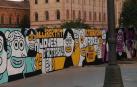 Manchan con espray un mural en Valencia que ensalza a los condenados de Alsasua