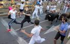 Fotos del encierro, pasacalles, homenaje al tudelano adoptivo, feria de alimentos artesanos y concurso de recortadores del sexto día de las fiestas de Tudela 2018, 29 de julio