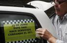 Unos 150 taxistas protestan por el abuso en las licencias VTC