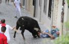 Un corneado y un herido en un emocionante primer encierro de novillos