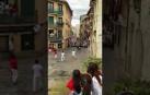 Contusión en la cabeza de un joven en el encierro de Estella