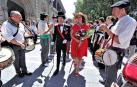 Cohete y fiestas en la calle de San Lorenzo de Pamplona