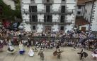 Gabriel Saralegui fue el encargado de prender la mecha que dio comienzo este viernes, 10 de agosto, a las fiestas de Leitza 2018.
