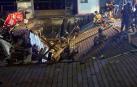 Cuatro heridos graves y escenas de pánico al desplomarse una plataforma en Vigo