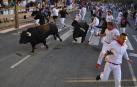 Rapidez en el cuarto encierro de las fiestas de Tafalla, con un herido por contusión