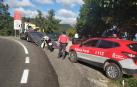 Herido leve un motorista al salirse de la vía en Larraona