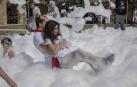 Imágenes del cohete de las fiestas de Rada 2018