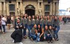 Las catorce integrantes de la compañía de la bailaora navarra Sandra Gallardo.