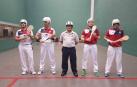 Iñigo Ansó, Jon Araujo, Valentin Cambos y Dennis Larretche antes del encuentro.