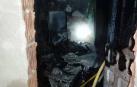 La bajera incendiada en Andosilla.