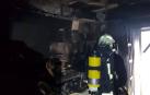 Bomberos sofocan un incendio que calcinó parte de una vivienda en Burlada
