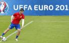 Álvaro Morata, durante un entrenamiento con la selección.