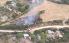 Imagen del incendio de Ayegui tomada desde el helicóptero.