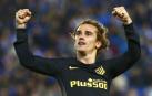 El delantero francés del Atlético de Madrid, Griezmann, celebra el gol frente al Espanyol.