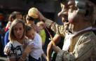 La Comparsa de Gigantes y Cabezudos de Pamplona sale a celebrar el Privilegio de la Unión