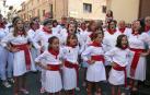 La Virgen de la Paz salió en procesión este sábado por las calles de Cintruénigo, que celebró este sábado su tercera jornada festiva