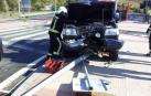 Trasladado al CHN tras chocar contra una farola y una señal en Pamplona