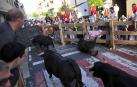 Despedida de gigantes, misa y encierro para poner fin a las fiestas patronales de Peralta