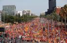 Multitudinaria manifestación de la Diada a favor de la república y los presos