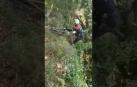 Rescate de un ciclista en Urbasa