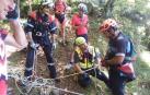 Herido leve un ciclista en Urbasa tras caerse por un talud de 10 metros